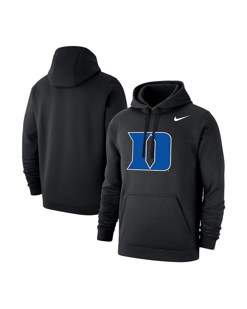 Men's Black Duke Blue Devils Logo Club Pullover Hoodie $29.70 Sweatshirt