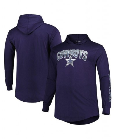 Men's Branded Navy Dallas Cowboys Big and Tall Front Runner Pullover Hoodie $36.75 Sweatshirt