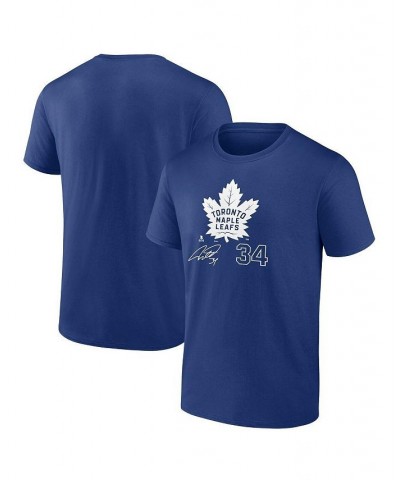 Men's Branded Auston Matthews Blue Toronto Maple Leafs Name and Number T-shirt $16.34 T-Shirts