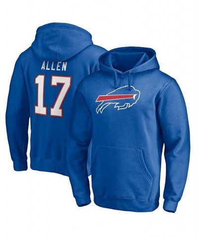 Men's Branded Josh Allen Royal Buffalo Bills Player Icon Name and Number Pullover Hoodie $34.31 Sweatshirt