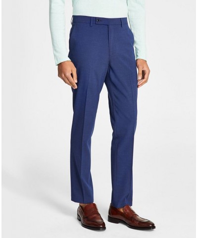 Men's Skinny-Fit Stretch Suit Pants Navy Solid $71.05 Suits