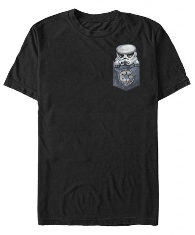 Star Wars Men's Trooper Cutie Pocket Short Sleeve T-Shirt Black $18.89 T-Shirts