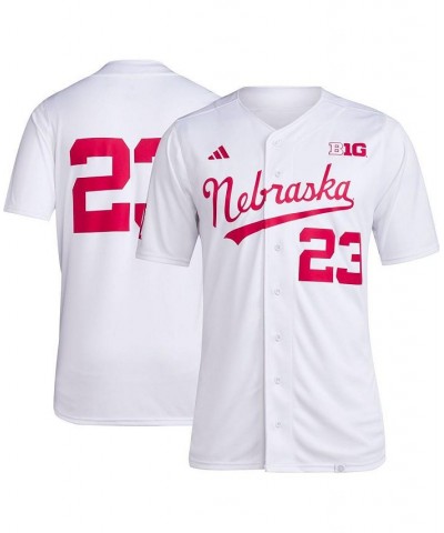 Men's 23 White Nebraska Huskers Team Baseball Jersey $42.30 Jersey