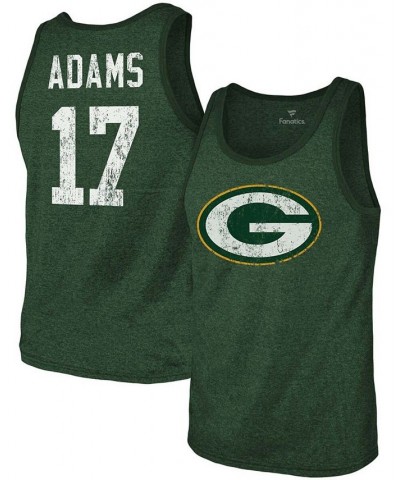 Men's Davante Adams Heathered Green Green Bay Packers Name Number Tri-Blend Tank Top $25.99 T-Shirts