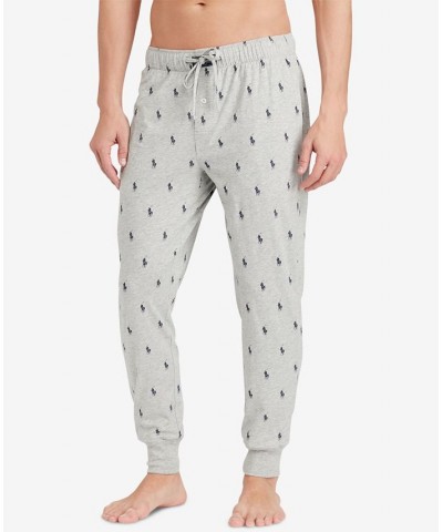 Men's Cotton Sleep Jogger Pants Gray $38.23 Pajama