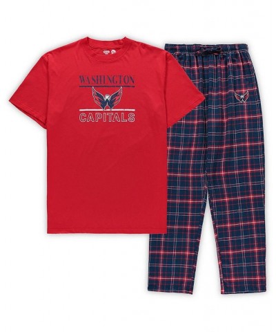 Men's Red Washington Capitals Big and Tall Lodge T-shirt and Pants Sleep Set $30.00 Pajama