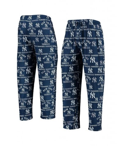 Men's Navy New York Yankees Flagship Allover Print Sleep Pants $26.09 Pajama