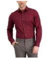 Men's Slim-Fit Performance Stretch Floral-Print Dress Shirt Red $16.20 Dress Shirts