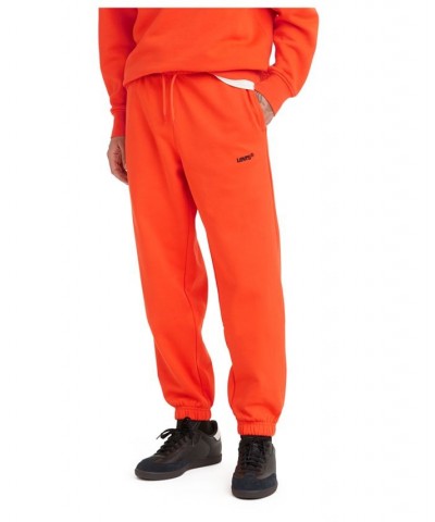 Men's Relaxed Fit Active Fleece Sweatpants Orange $12.38 Pants