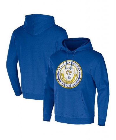 Men's NFL x Darius Rucker Collection by Royal Los Angeles Rams Washed Pullover Hoodie $30.55 Sweatshirt