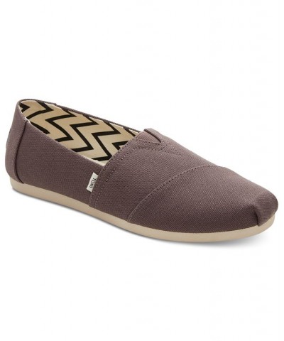 Women's Alpargata Recycled Slip-On Flats Ash Gray Recycled Canvas $26.55 Shoes