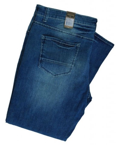 Men's Big Tall Boot Cut Regular Fit Work Pants Jeans Blue $23.65 Jeans