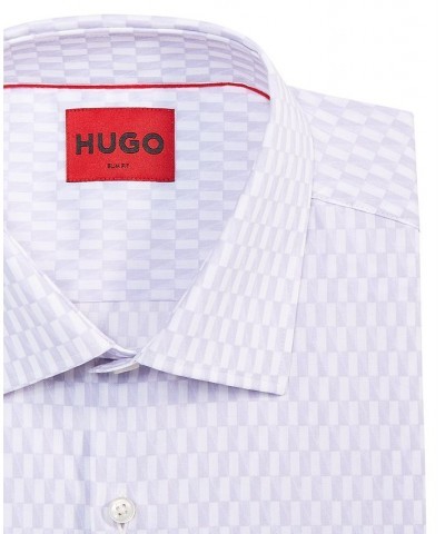 by Hugo Boss Men's Kenno Slim-Fit Geo-Print Dress Shirt Purple $40.96 Dress Shirts