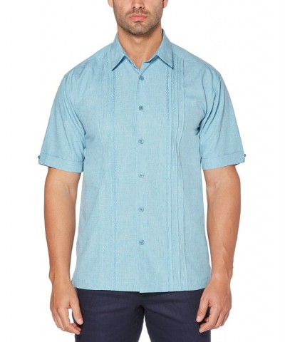 Men's Big & Tall Pintuck Embroidered Chambray Shirt Dress Blue $21.66 Shirts