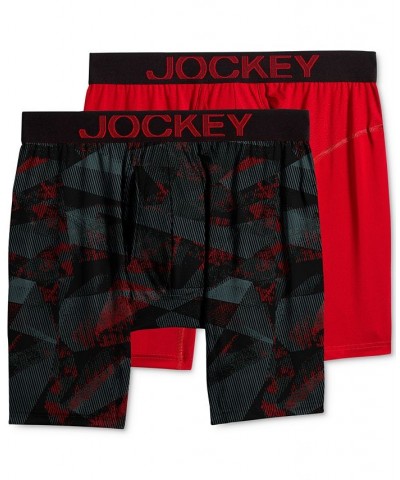 Men's 2-Pk. RapidCool Midway Boxer Briefs Red $15.81 Underwear