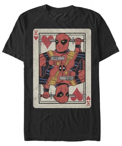 Men's Deadpool King Short Sleeve Crew T-shirt Black $15.40 T-Shirts