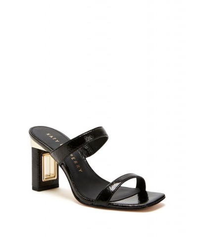 Women's The Hollow Slip-on Heel Sandal Black $52.36 Shoes