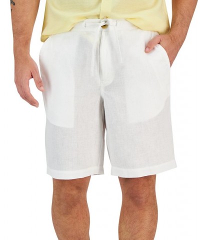 Men's 100% Linen Drawstring Shorts PD03 $14.08 Shorts