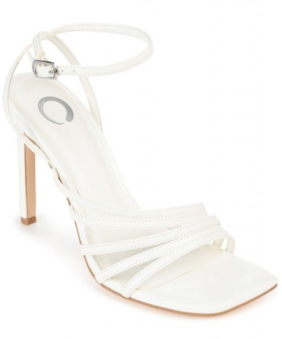 Women's Louella Strappy Stilettos White $49.35 Shoes