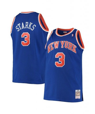 Men's John Starks Blue New York Knicks Big and Tall Hardwood Classics Swingman Jersey $40.25 Jersey