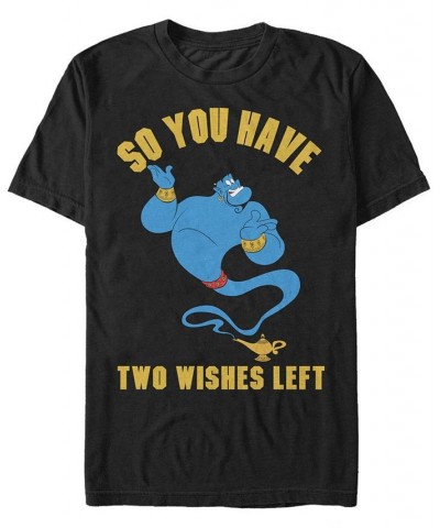 Disney Men's Aladdin Genie So You Have Two Wishes Left, Short Sleeve T-Shirt Black $17.50 T-Shirts