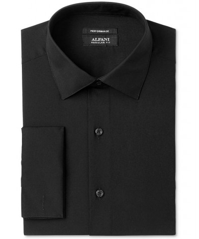 Alfani Men's Slim Fit 2-Way Stretch Performance French Cuff Dress Shirt Black $15.18 Dress Shirts