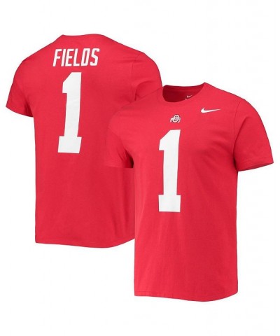 Men's Justin Fields Scarlet Ohio State Buckeyes Alumni Name and Number Team T-shirt $16.00 T-Shirts
