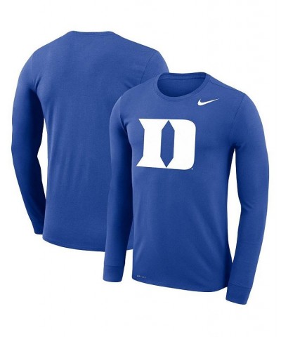 Men's Royal Duke Blue Devils Big and Tall Primary Logo Legend Performance Long Sleeve T-shirt $27.25 T-Shirts