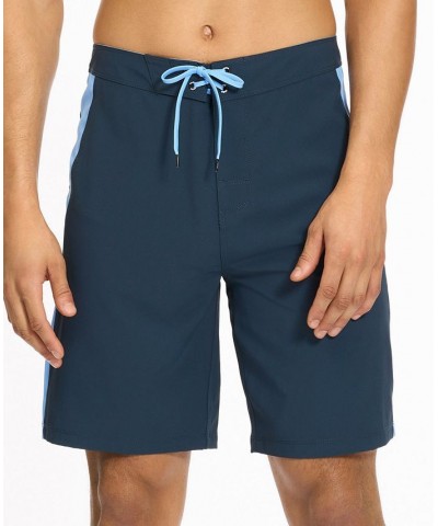 Men's T7 Colorblocked 9" Board Shorts Dark Blue $17.92 Swimsuits
