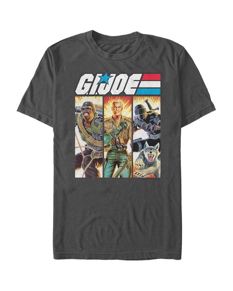 Men's G.I.Joe Portrait Panels Short Sleeve T-Shirt Gray $18.19 T-Shirts