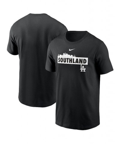 Men's Black Los Angeles Dodgers Local Nickname Skyline T-shirt $18.45 T-Shirts