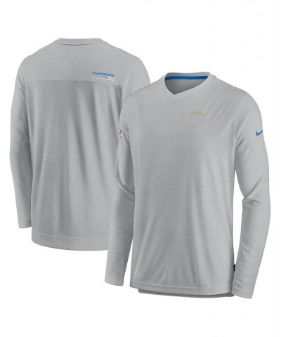Men's Gray Los Angeles Chargers 2022 Sideline Coach Chevron Lock Up Performance Long Sleeve T-shirt $37.09 T-Shirts