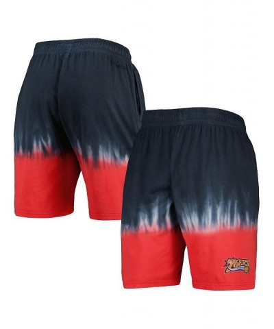 Men's Navy and Red Philadelphia 76ers Hardwood Classic Authentic Shorts $50.34 Shorts