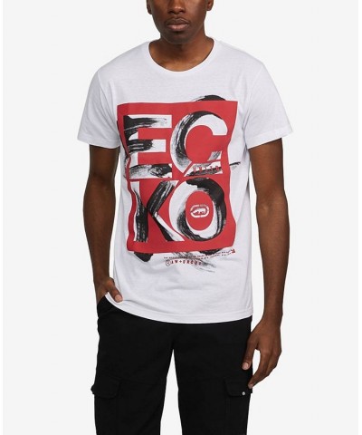 Men's Big and Tall Stencil Up Graphic T-shirt White $20.40 T-Shirts