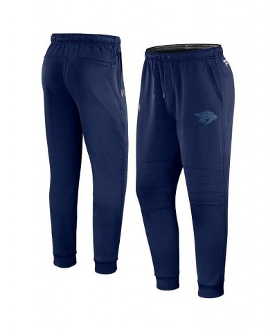 Men's Branded Navy Nashville Predators Authentic Pro Travel and Training Sweatpants $37.95 Pants