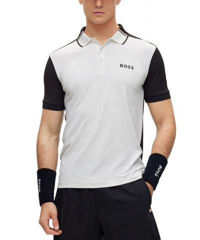 BOSS Men's BOSS x Matteo Berrettini Polo Shirt with Logo White $69.52 Polo Shirts