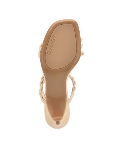 Women's Ileyia Strappy Slip-On Dress Sandals Tan/Beige $43.60 Shoes