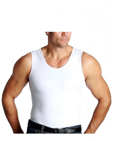 Insta Slim Men's Compression Muscle Tank Top White $28.14 Undershirt
