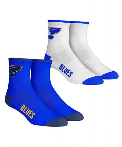 Men's Socks St. Louis Blues Core Team 2-Pack Quarter Length Sock Set $12.60 Socks