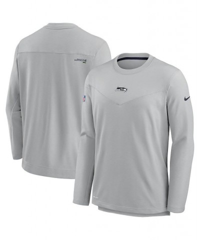 Men's Gray Seattle Seahawks Sideline Team Performance Pullover Sweatshirt $33.65 Sweatshirt