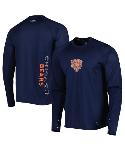 Men's Navy Chicago Bears Interval Long Sleeve Raglan T-shirt $37.60 T-Shirts