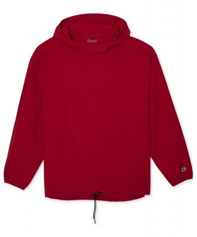 Men's Ripstop Anorak Pullover Drawstring Hoodie Multi $24.01 Jackets