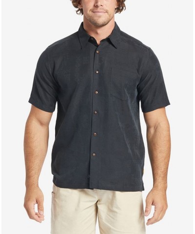 Quiksilver Men's Manele Bay Short Sleeves Shirt Black $41.58 Shirts