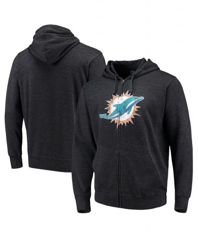 Men's Charcoal Miami Dolphins Primary Logo Full-Zip Hoodie $33.12 Sweatshirt