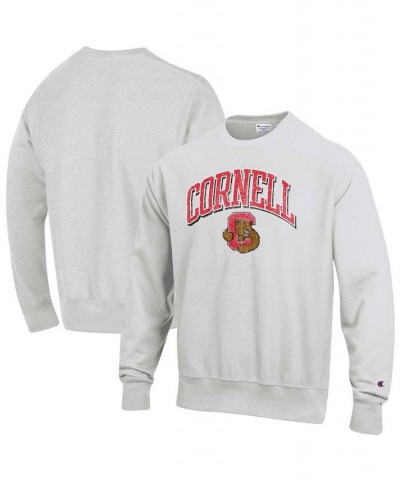 Men's Gray Cornell Big Red Arch Over Logo Reverse Weave Pullover Sweatshirt $35.70 Sweatshirt