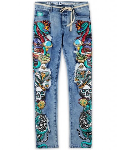 Men's Tattoo Alien Jeans Multi $37.26 Jeans