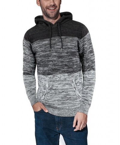 Men's Color Blocked Hooded Sweater White $29.99 Sweaters