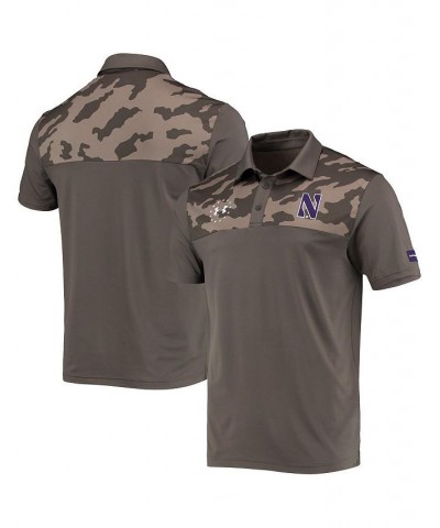 Men's Olive Northwestern Wildcats Military-Inspired Appreciation Performance Polo Shirt $39.10 Polo Shirts